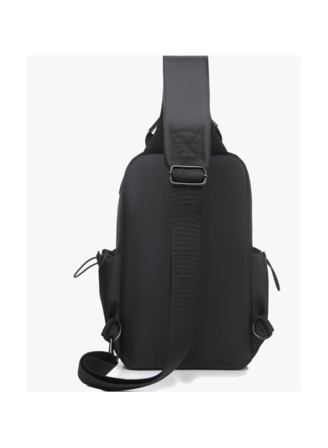 REBENUO Multipurpose Shoulder Backpack Adjustable Left or Right for Travel Hiking Cycling Black Color Model-905 - Image 3