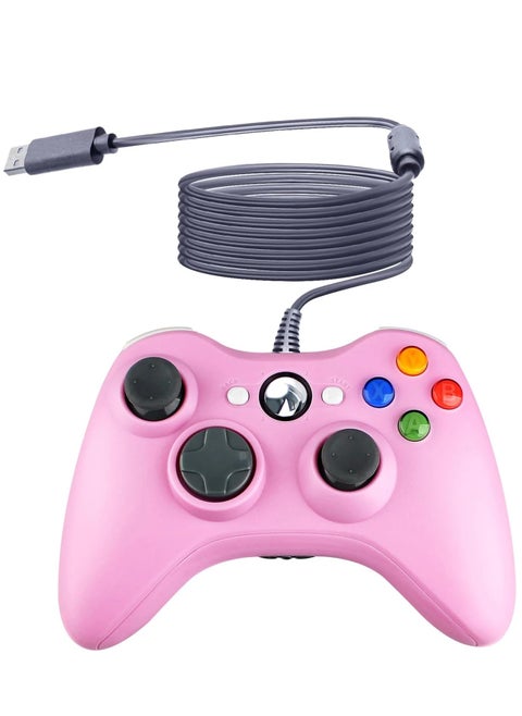 وحدة تحكم سلكية للكمبيوتر الشخصي، وحدة تحكم ألعاب لجهاز Xbox 360 مع خاصية Turbo ذات الاهتزاز المزدوج متوافقة مع Xbox 360/360 Slim وأجهزة الكمبيوتر التي تعمل بنظام Windows 7 و8 و10 و11