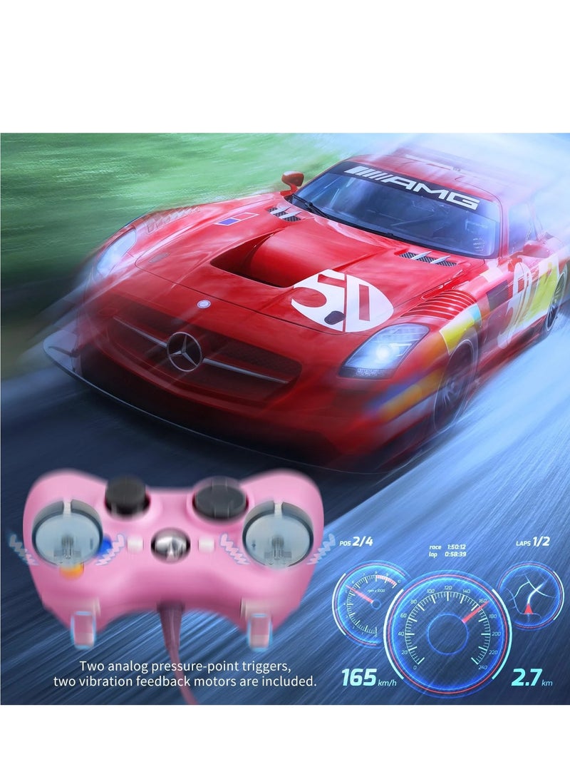 ماركة غير محددة - وحدة تحكم سلكية للكمبيوتر الشخصي، وحدة تحكم ألعاب لجهاز Xbox 360 مع خاصية Turbo ذات الاهتزاز المزدوج متوافقة مع Xbox 360/360 Slim وأجهزة الكمبيوتر التي تعمل بنظام Windows 7 و8 و10 و11 - Image 1