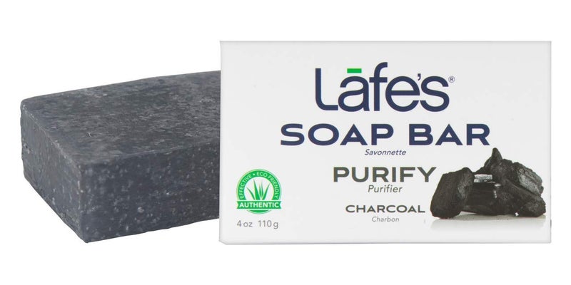 Lafes Natural Body Care  Charcoal  Soap Bar  Cold Pressed Vegan Nourishing Bar Soap 4oz
