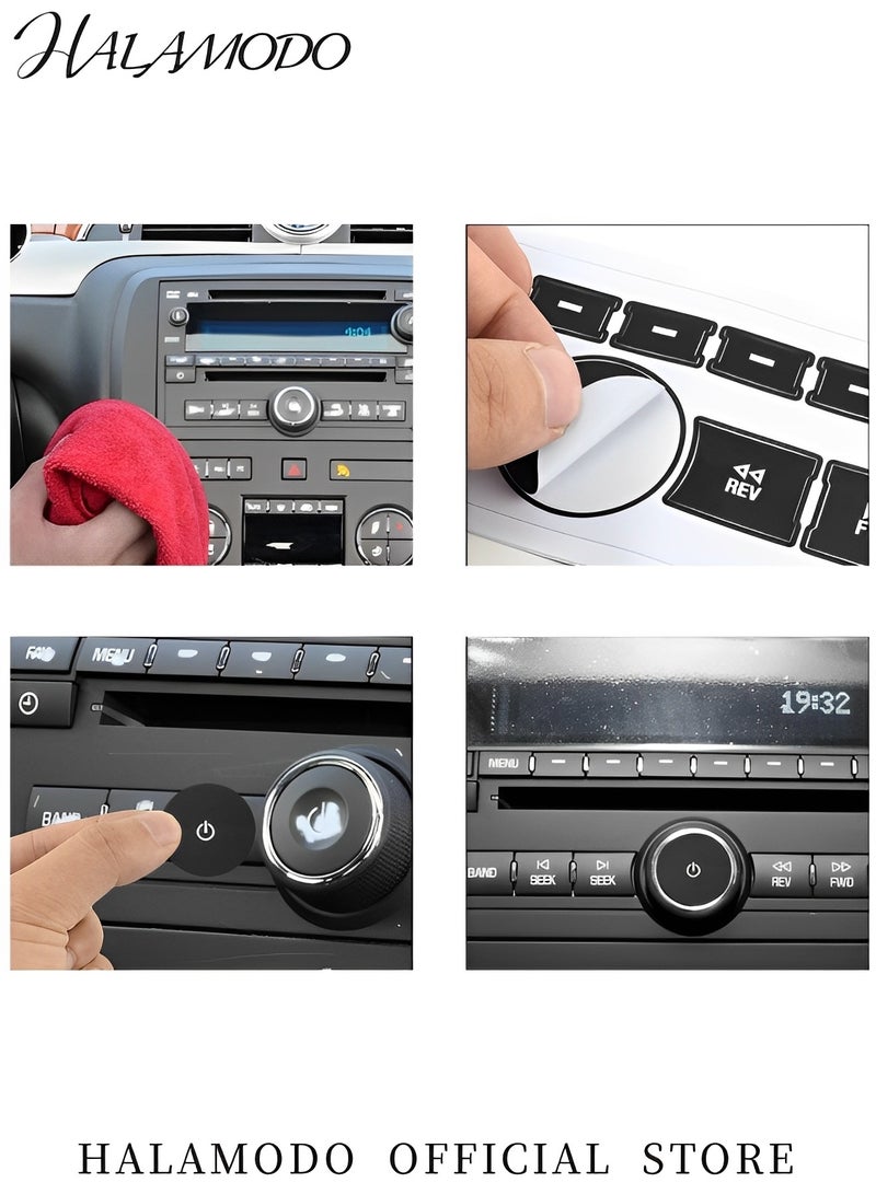 HALAMODO Car AC Dash Button Decal 31 Button Decal for Fixing Ruined Faded AC Control Buttons Car Interior Accessories Replacement Stickers for GM Vehicles & Cars & SUV Truck - Image 5