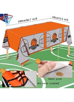 Tatuo 4 Pieces Sports Birthday Party Supplies Plastic Disposable Basketball Baseball Tablecloth Soccer Ball Table Cover Football Field Table Cloth Sports Ball Tablecloth For Party Decorations  - Image 3