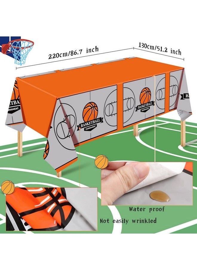 Tatuo 4 Pieces Sports Birthday Party Supplies Plastic Disposable Basketball Baseball Tablecloth Soccer Ball Table Cover Football Field Table Cloth Sports Ball Tablecloth For Party Decorations  - Image 3
