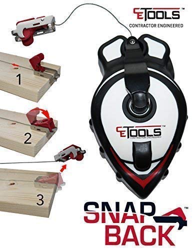 CE TOOLS SnapBack® Chalk Line with Releasable Tip - Image 2