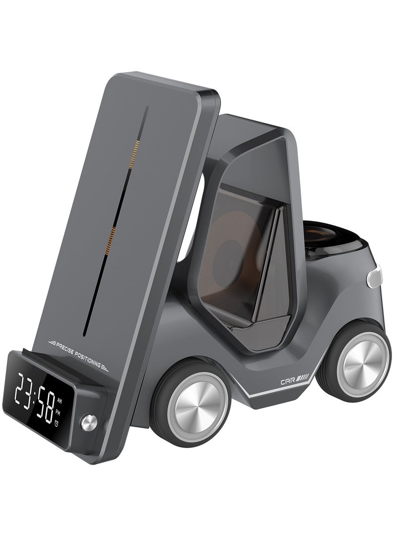 ماكس آند ماكس شاحن لاسلكي 5 في 1 - محطة شحن سريعة للهواتف المحمولة وسماعات الأذن والساعات الذكية - Image 1