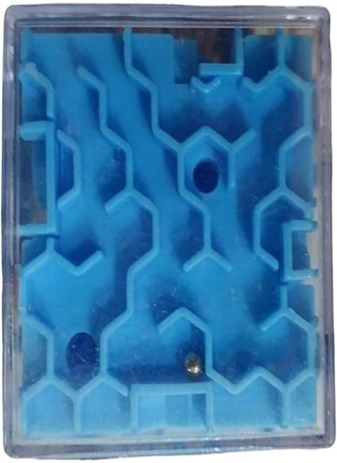 Cube Transparent Three-dimensional Labyrinth Puzzle Game Toys Large Blue