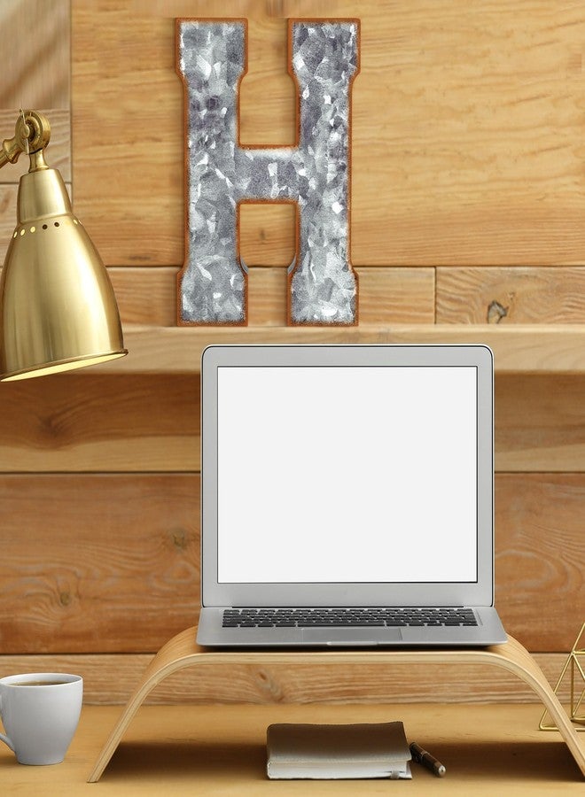 Yaocom 12" Metal Letter Wall Decor Large Galvanized Letter 3D Signs Shelf Decoration Hanging or Freestanding Vintage Industrial Decor for Home Office Bookshelf Farmhouse Kitchen Apartment(Letter H) - Image 4