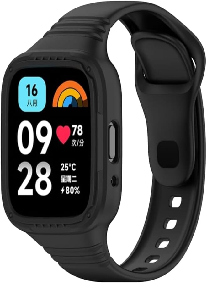 Next Next Store Watch Band Compatible with Redmi Watch Active3, Soft Silicone Protective Case with Adjustable Replacement Strap Straps for Redmi Watch 3 Active for Women Men
