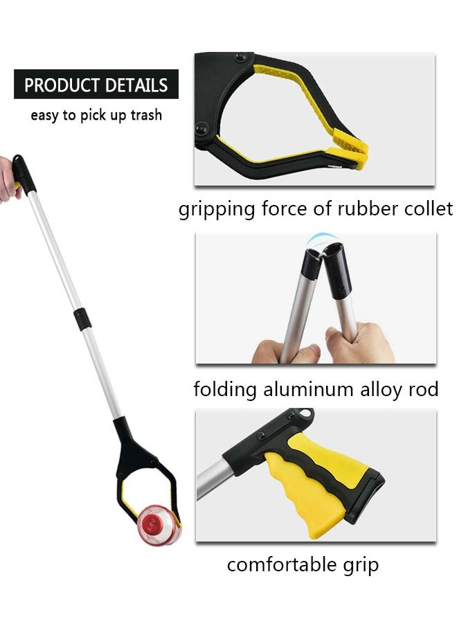 وهاواي - 80cm Long Trash & Garbage Picker Grabber, Lightweight Aluminium & Rustproof, Litter Pick Up Stick, Trash Tong, Reaching Assist Tool, Reacher Tool for Elderly, Garden Nabber, Arm Extension （yellow） - Image 1