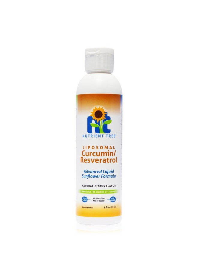 Nutrient Tree - Liposomal Curcumin (Tumeric) And Resveratrol, Two Powerful Antioxidants, Alcohol Free, No Soy Or Gluten, Non-Gmo Sunflower Oil - Image 1