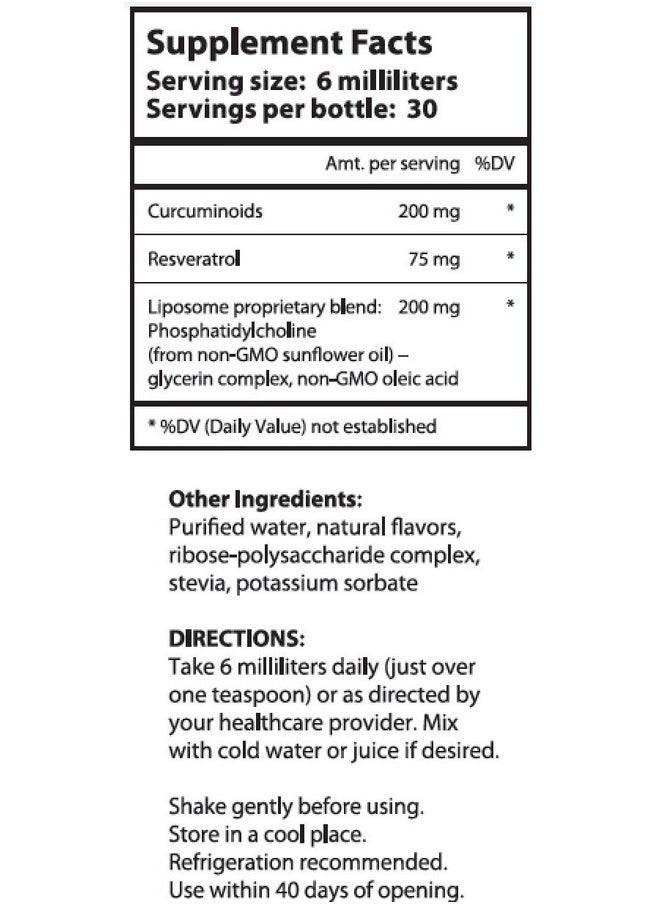 Nutrient Tree - Liposomal Curcumin (Tumeric) And Resveratrol, Two Powerful Antioxidants, Alcohol Free, No Soy Or Gluten, Non-Gmo Sunflower Oil - Image 1
