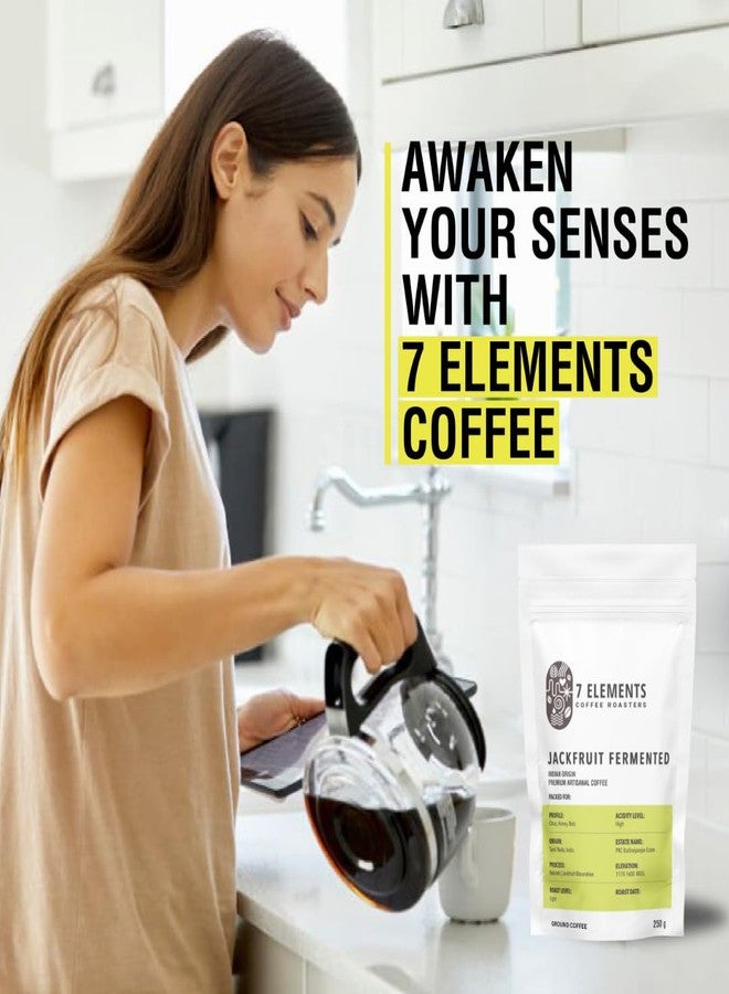 7 Elements Coffee Roasters Jackfruit Fermented Ground Coffee - 250 g (Pack of 1) | Light Roast (Turkish Grind) | 100% Arabica Freshly Roasted Coffee Grounds | Rich Flavorful Coffee - Image 4
