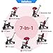 Bebehoo Tricycle Stroller for ToddlerFoldable Baby TricycleKids Balance Bike with Push HandleToddlers Stroller Bike with 1 to 5 Years7in1 Push Tricycle Bike for Kids Red - Image 4