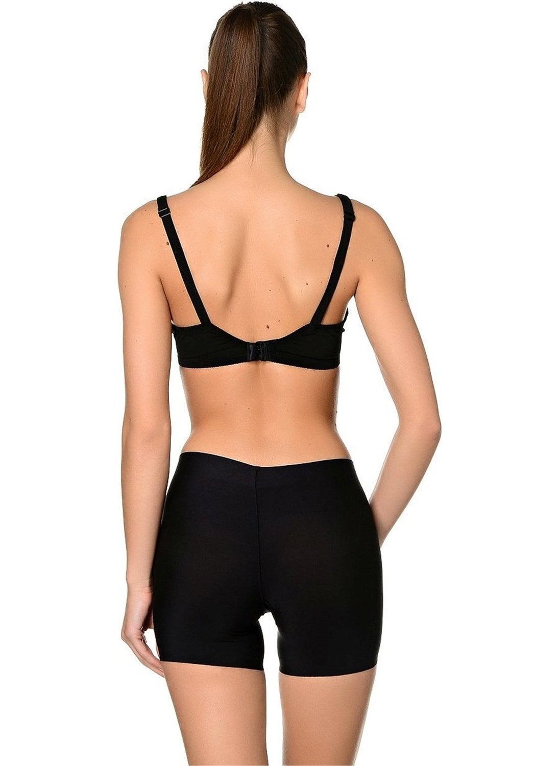 Magic Form - 647 Seamfree Fabric Cuffed Shorts Panties - Black - Image 1