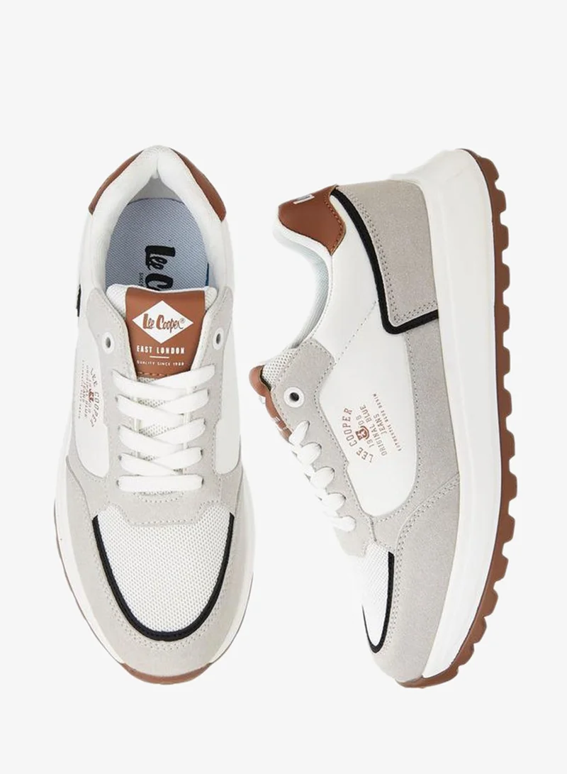 Lee Cooper Men's Panelled Lace-Up Sneakers