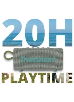Tronsmart Tronsmart Trip Mini Portable Bluetooth Speaker, Speaker with Bluetooth 5.3, 20H Playtime, AUX, Mic, IPX7 Waterproof Speakers, Wireless Outdoor Speakers Shower Speaker for Beach and Bike Travel- Grey  - Image 3