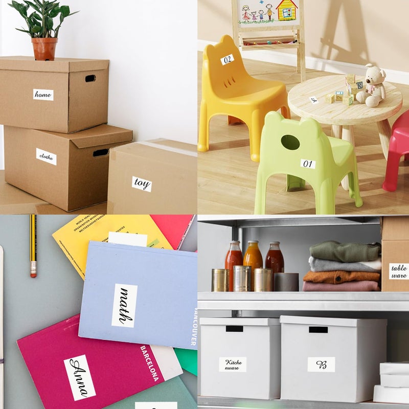STARLIBOO Colored Labels Stickers 3 x 2 Inch, Removable Rectangle Moving Labels Stickers, 250Pcs Garage Sale Price Stickers, Adhesive Moving Labels for Boxes White - Image 5