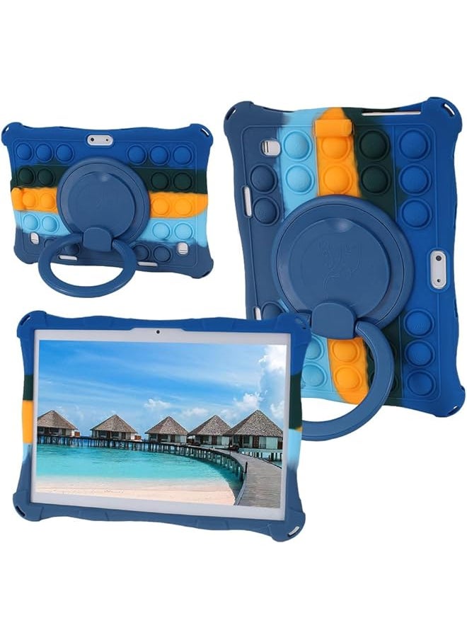 erorex - 24X17Cm 9.4X6.69Inch Universal 10 10.1 Inch Tablet Case Soft Silicon 10.1 Inch Kids Friendly Lightweight Cover Stand Shockproof Funda Colorful Deep Blue - Image 1
