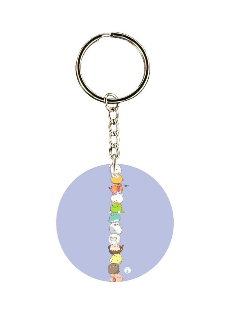 RKN Cartoon Printed Dual Sided Keychain