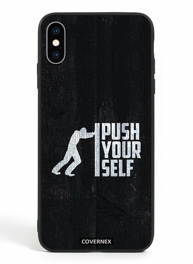 Covernex Apple iPhone Xs Protective Case Cover Printed Featuring Push Yourself - Image 2