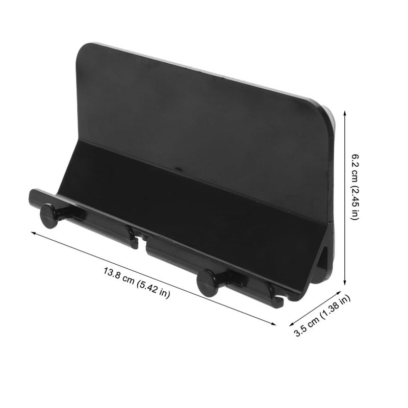 Black Self Adhesive Wall Phone Charger Holder No Drill for Smartphones Tablet - Image 3