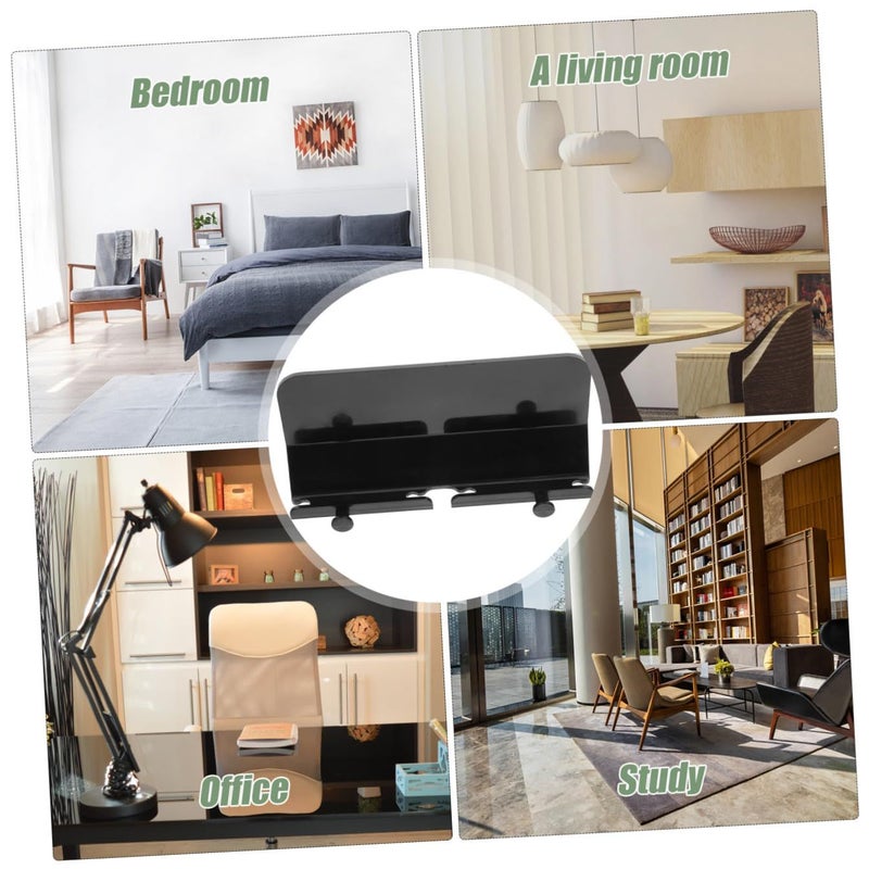 Black Self Adhesive Wall Phone Charger Holder No Drill for Smartphones Tablet - Image 4