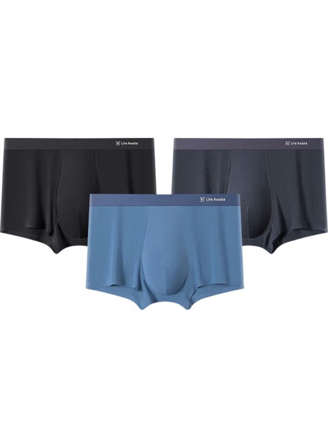 HLA [Silky Seamless] Men'S Underwear, Modal 50% Spandex, 5A Antibacterial Breathable Boxer Briefs, 3-Pack - Image 1