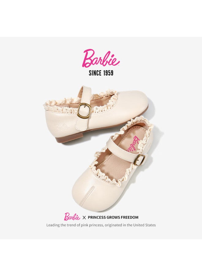 Barbie Girls' Princess Style Leather Shoes Spring Autumn Fashion Performance School Shoes Da6731 Off-white Size 26 - Image 5