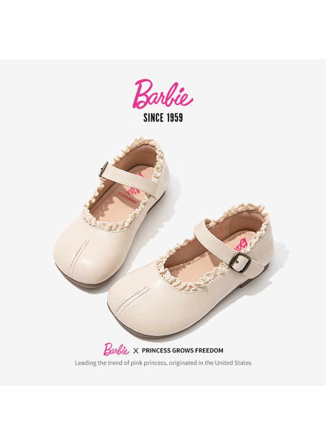 Barbie Girls' Princess Style Leather Shoes Spring Autumn Fashion Performance School Shoes Da6731 Off-white Size 26 - Image 2