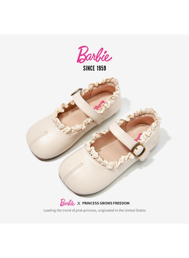 Barbie Girls' Princess Style Leather Shoes Spring Autumn Fashion Performance School Shoes Da6731 Off-white Size 26 - Image 4