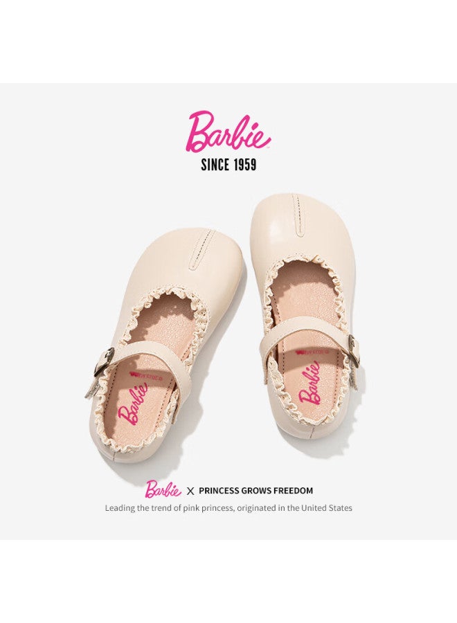 Barbie Girls' Princess Style Leather Shoes Spring Autumn Fashion Performance School Shoes Da6731 Off-white Size 26 - Image 3