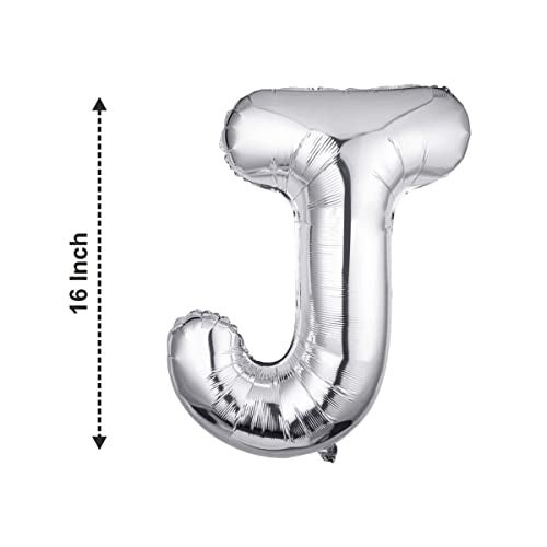 JUST PARTY Silver Letters Alphabets Foil Balloons for Birthday/Anniversary/Bachelorette/Wedding/Farewell & Other Ocassions, Make Your Own Custom Phrase - Image 3