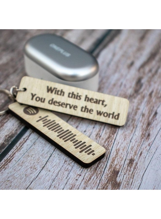 WEHATKE Customised Spotify Wood Keychain With Song Code & Message | Best Spotify Keychain For Gift, Personalized Keyring, Multicolor - Image 3