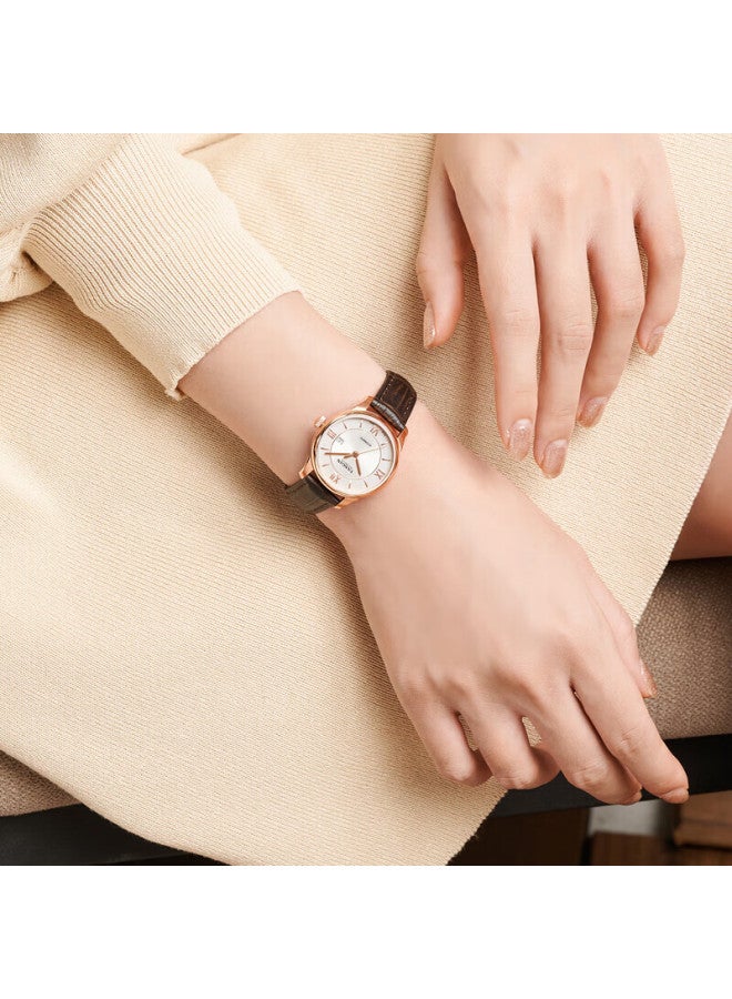 TANGIN ساعة تانجين السويسرية المستوردة للنساء، حزام جلد عصري، ساعة ميكانيكية سويسرية أوتوماتيكية بالكامل للنساء، هدية لصديقة، T7029lhwfsb - Image 5