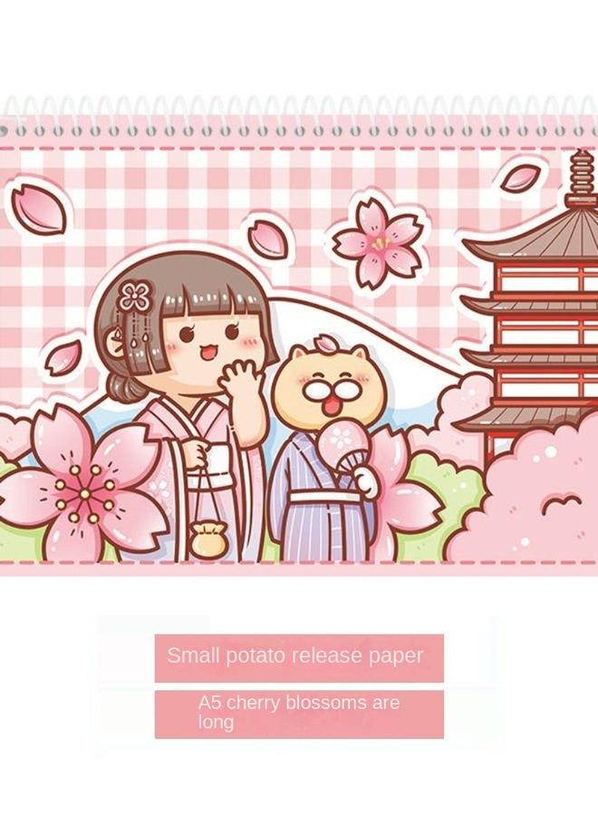 Bluejw New Small Potato Release Book Tweezers With Tape Hand Account Suit Loose-leaf Material Sticker Storage Book Span - Image 5