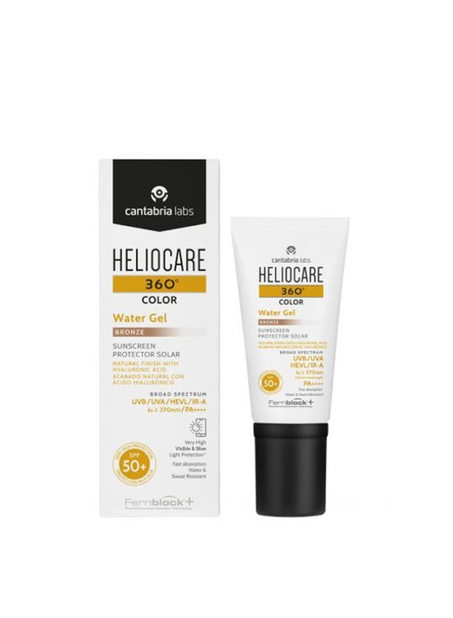 Heliocare 360° Color Water Gel Sunscreen SPF50+ Bronze 50ml - Image 1
