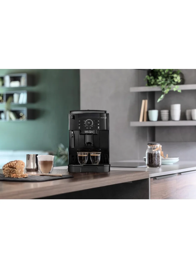 De'Longhi Coffee Machine MAGNIFICA S Fully Automatic Bean to Cup Coffee Machine, 5+ Functions, Ideal for Espresso, Americano, Cappuccino, Latte, Macchiato & Many More Coffee Recipes,