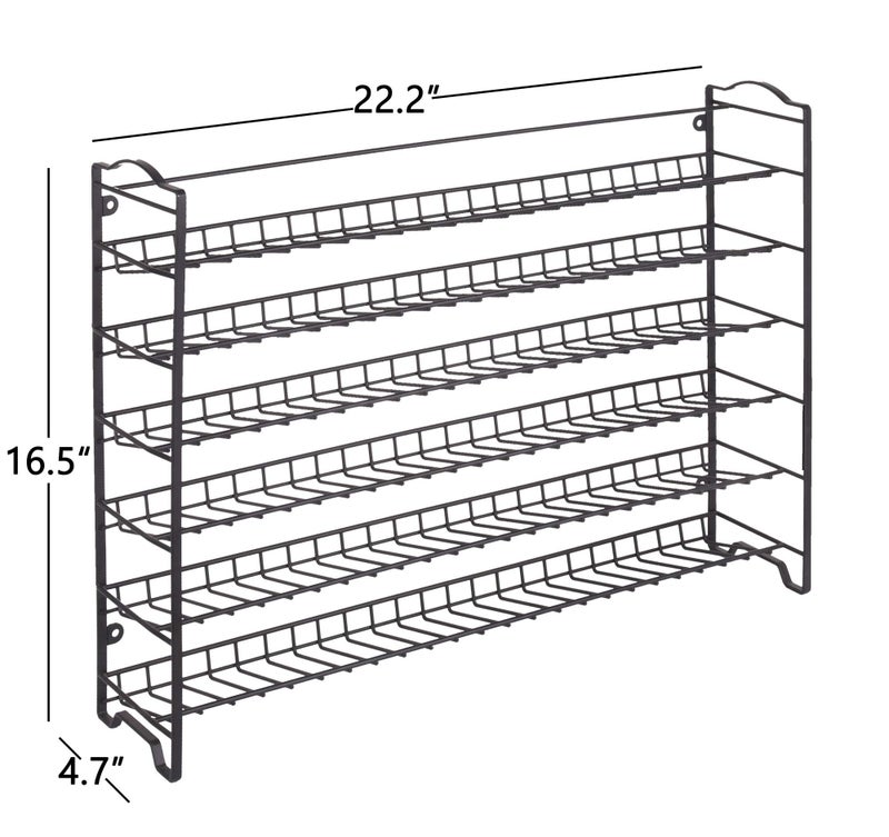 SWOMMOLY Spice Rack Organizer with 72 Empty Square Spice Jars, 340 Spice Labels with Chalk Marker and Funnel Complete Set,for Countertop,Cabinet or Wall Mount, Black - Image 3