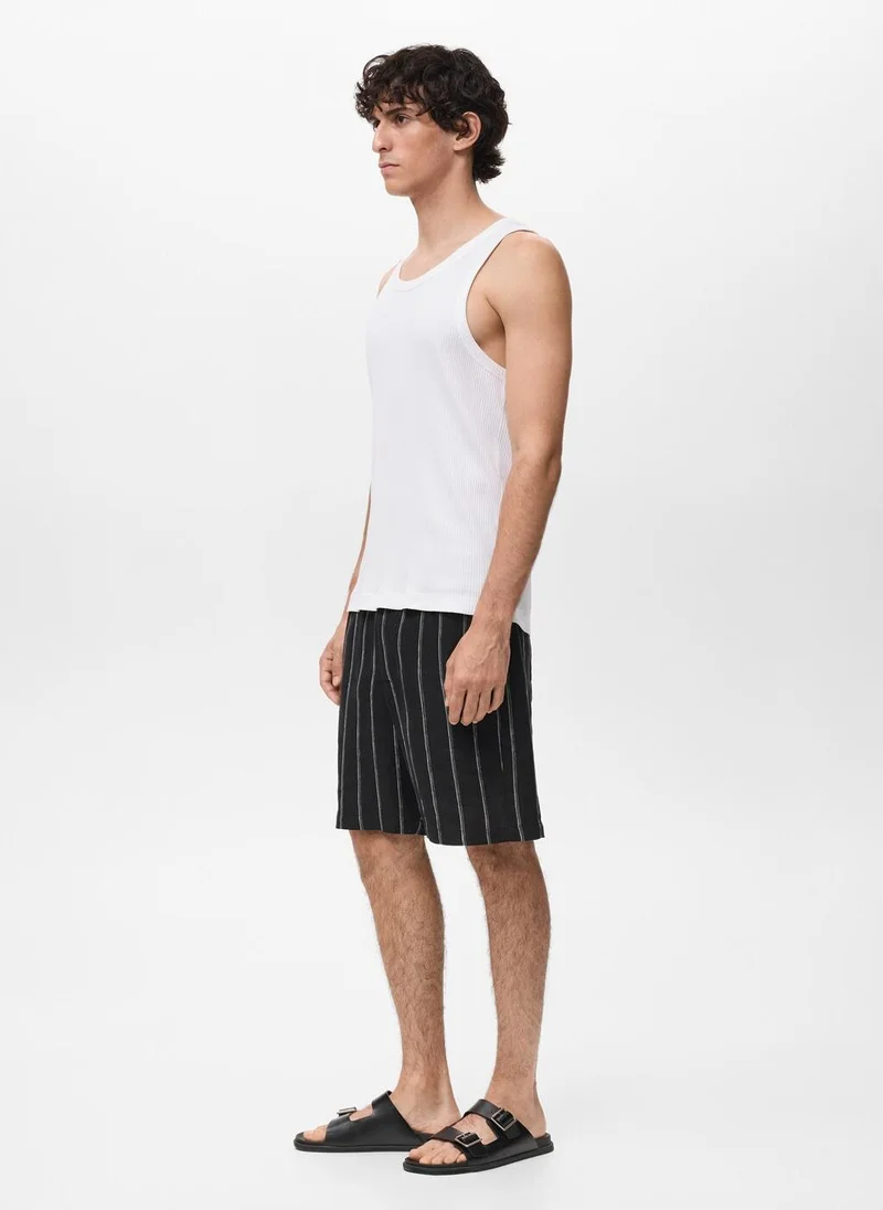 Mango Man  Slim-fit ribbed tank top for Men | Best Price UAE