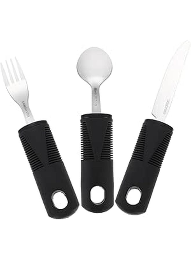 Shake Stainless Steel Elderly Cutlery Set Large Spoon Comfortable Serving Utensils - Image 1