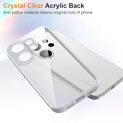 Kapa Hawkeye Clear Slim Tough Back Cover for Vivo V60 5G / Vivo T4 Pro 5G | Camera Lens Protector Anti Yellow Shockproof Clear Hybrid Case Cover (Grey Sides) - Image 3