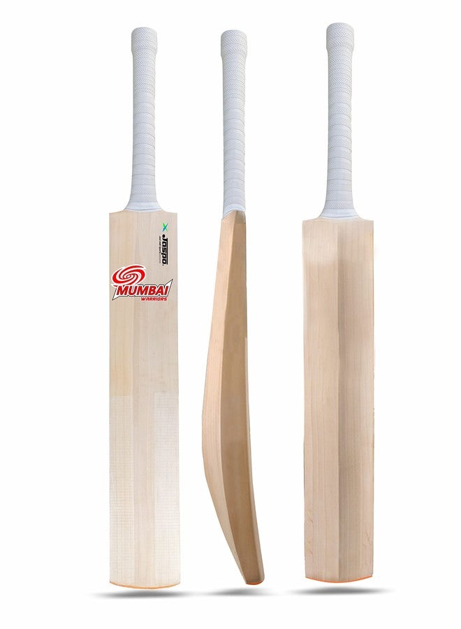 Jaspo Club-Craze Kashmir Willow Full Size Grade 1 Cricket Bat for Tournament with Bigger Sweet Spot and Singapore Cane Handle Approx Weight 1200-1250 Grams (Short Handle) (Mumbai Warriors) - Image 1