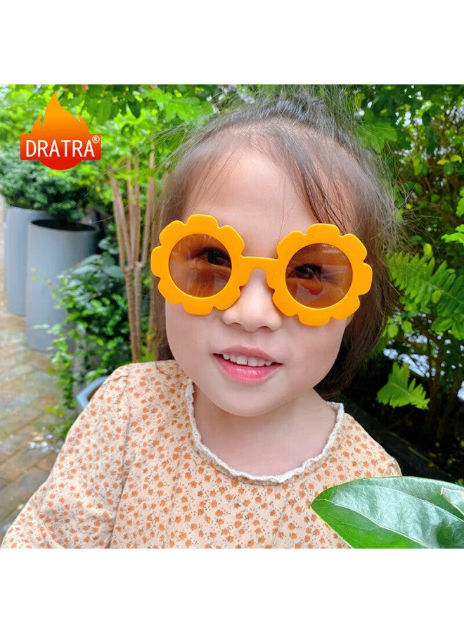Dratra Kids Sungl Baby Sun Gl Boys And Girls Children Sunscreen Sunshade Fashion Cartoon Cute Trendy Flower Summer - Image 1