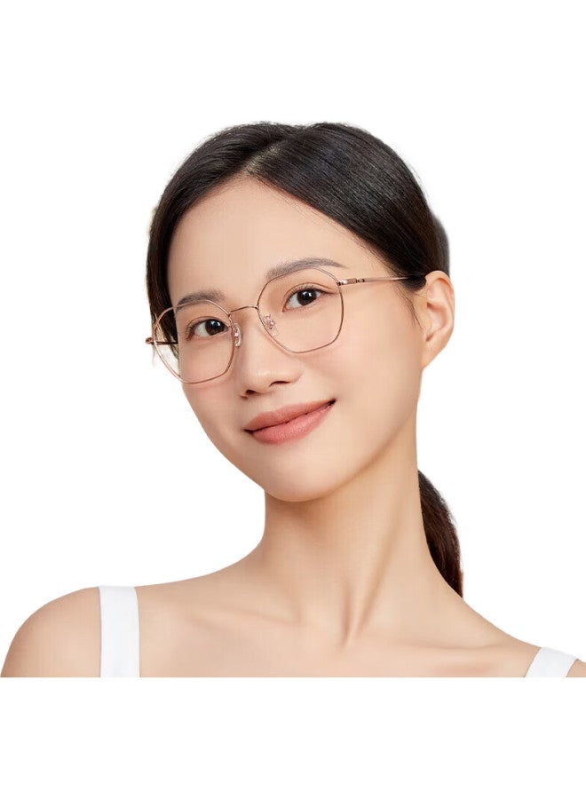 LOHO Blue Light Blocking Glasses Titanium Frame Unisex Fashion Plain Glasses Frame Lh0089003 Rose Gold - Image 2