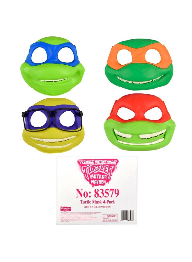Teenage Mutant Ninja Turtles سلاحف النينجا المراهقون: قناع السلاحف من ميوتانت ميم 4 قطع من بلايميتس تويز - Image 4