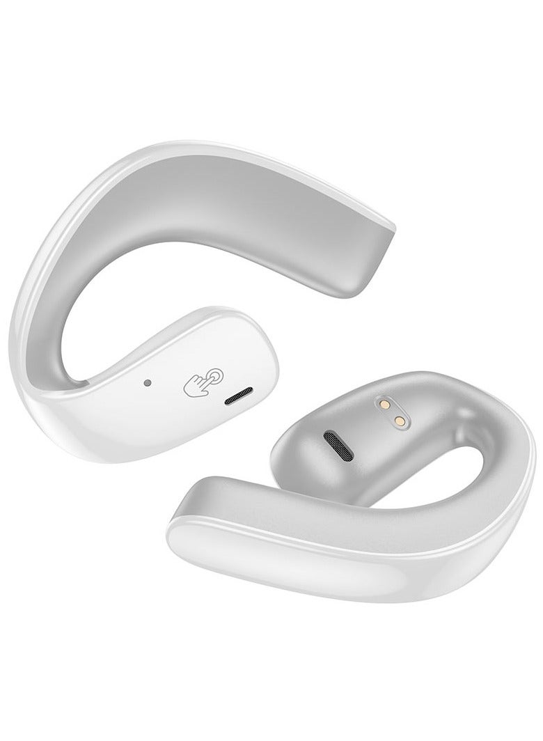 بلاك شارك سماعات الأذن Black Shark T20 بتصميم سماعات أذن لاسلكية مفتوحة، عمر بطارية طويل 35 ساعة، اتصال بلوتوث قوي 5.3، مقاومة للماء IPX67 ومريحة وخفيفة الوزن، الإصدار العالمي 2024 أبيض - Image 1