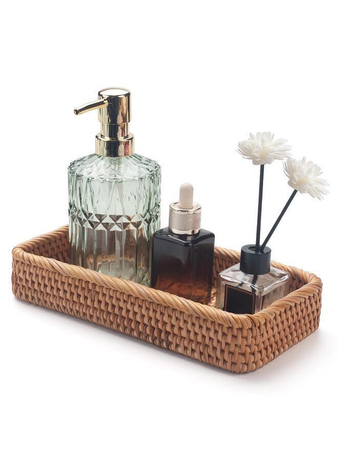 يُسلِّم صواني حمام من الخيزران، سلال خزان المرحاض، سلة تخزين مناشف اليد الطويلة الضيقة للتخزين، ديكورية (أ) - Image 1