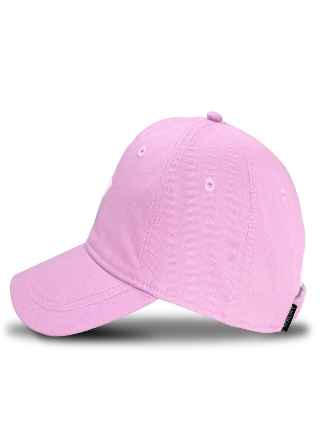 Roxy Girls' Embroidered Baseball Cap | Dad Hat | Adjustable | Sun Protection | Beach | Vacation | Cotton - Lilac - Image 3
