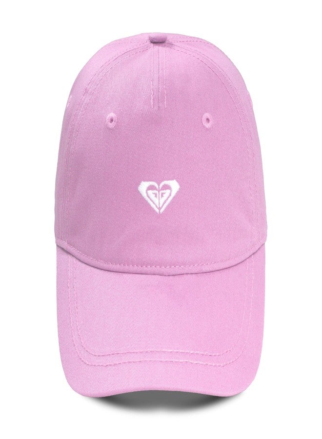Roxy Girls' Embroidered Baseball Cap | Dad Hat | Adjustable | Sun Protection | Beach | Vacation | Cotton - Lilac - Image 2
