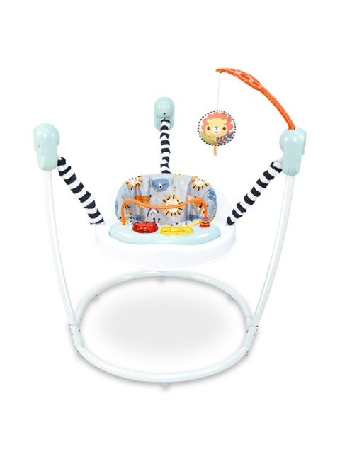 Baby Jumper Activity Center with lusic Lights & Sounds -Gentle llonster Baby Bouncer Stationary Entertainment PlayStation with Interactive Toys for Baby Development